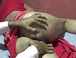 Desi wife enjoys a sensual oil massage and hair removing session